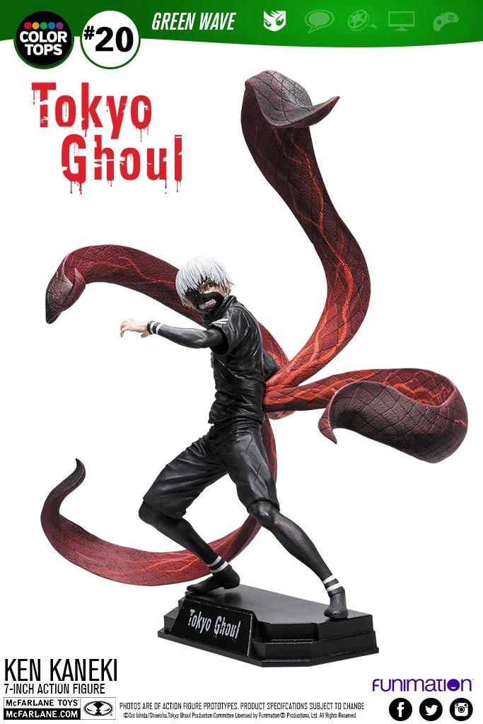 McFarlane Toys Tokyo Ghoul - Ken Kaneki 17cm Color Tops Figur 1 McFarlane Toys Tokyo Ghoul - Ken Kaneki 17cm Color Tops Figur