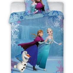 Diverse Die Eiskönigin Unverfroren Bettwäsche Anna, Elsa & Olaf On Ice
