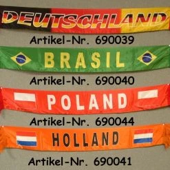 Diverse Fanschal Brasilien (Seidenoptik)