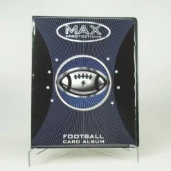 Max Protection 4 Pocket Portfolio Black Football (Create A Theme)