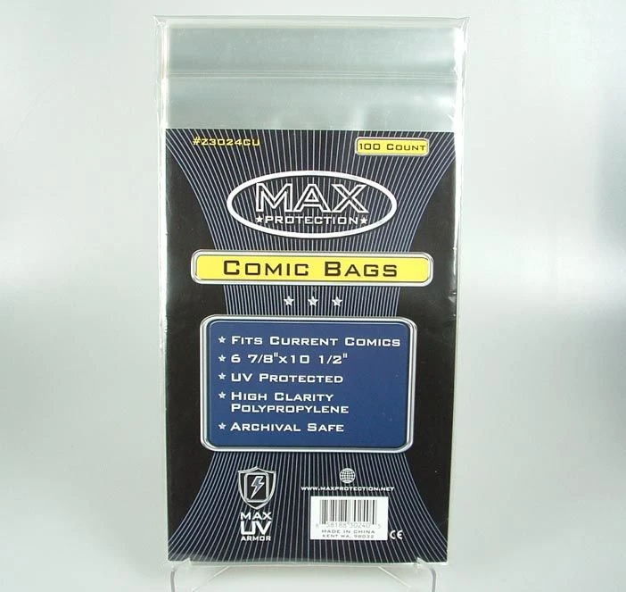 Max Protection Comic Bags Current Size (100 St.) MAX 1 Max Protection Comic Bags Current Size (100 St.) MAX