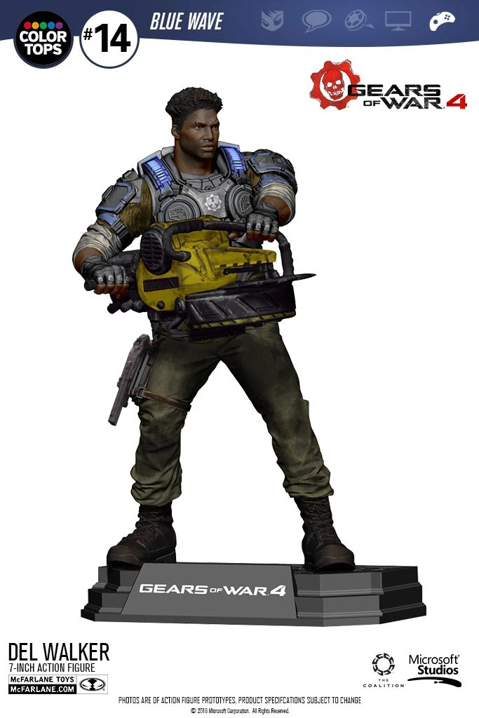 McFarlane Toys Gears Of War 4 - Del Walker 18cm Color Tops Figur 2 McFarlane Toys Gears Of War 4 - Del Walker 18cm Color Tops Figur – Bild 2
