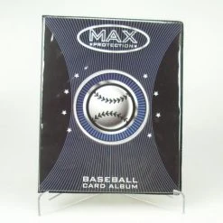Max Protection 4 Pocket Portfolio Black Baseball (Create A Theme)